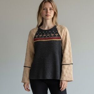 THML Gray Textured Knit Sweater in size xs